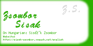 zsombor sisak business card